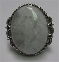 German Silver White Stone Ring