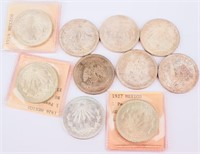 Coin Mexican Silver Un Peso Coins 10 Pcs.