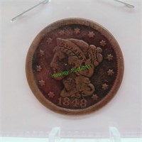 1848 US Large cent nice shape/coin