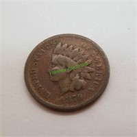 1874 scarce date Indian head cent. Nice shape