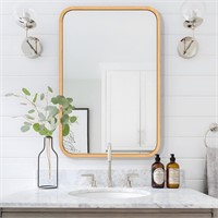 Wood Bathroom Mirror for Wall 18 x 24 Farmhouse Ro