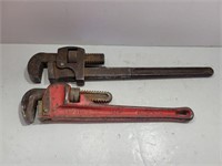 CRAFTSMAN 14" & WALWORTH 18" Pipe Wrenches