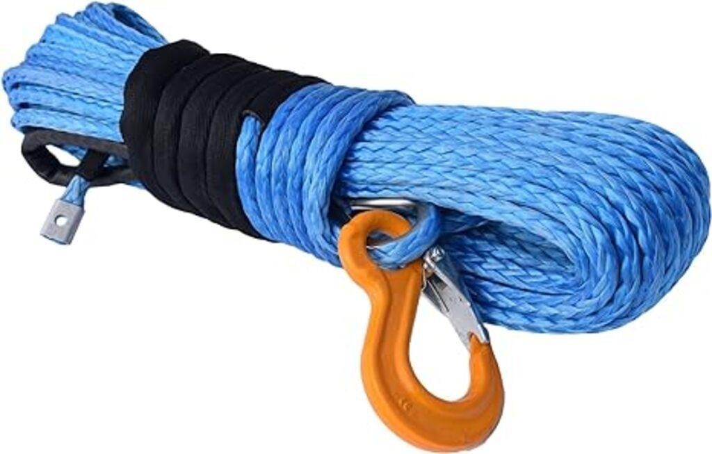 Blue 5/1“*100feet Synthetic Winch Rope,Winch