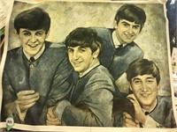 Unframed Beatles Print On Canvas