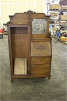 Vintage Secretary Desk (4) Drawer & (3) Shelves &