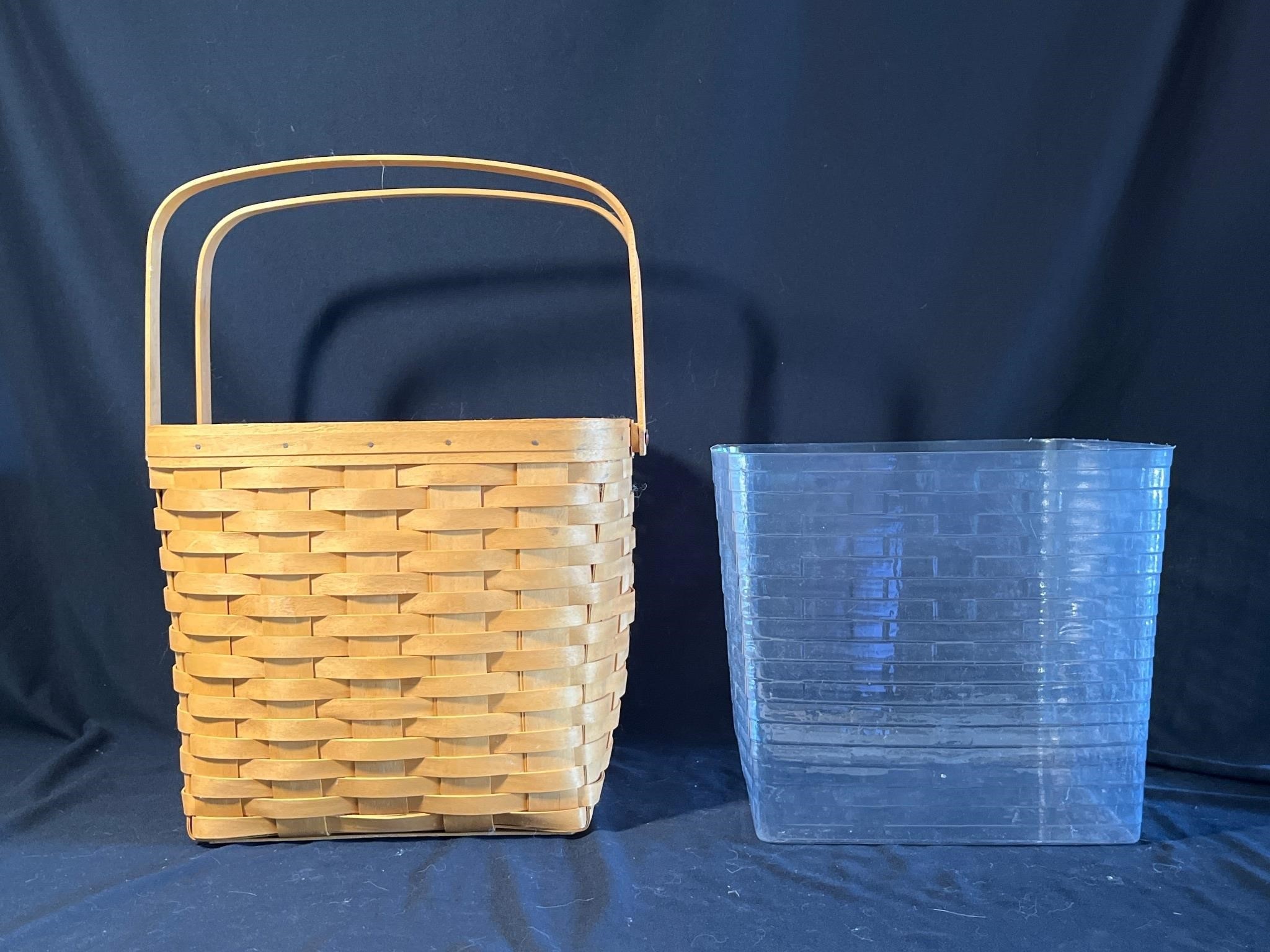 Longaberger Handwoven basket. May need cleaning.