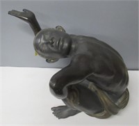 Bronze statue, used as table bottom. Measures: