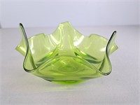 Art Glass Scalloped Edge Bowl - Maybe Viking
