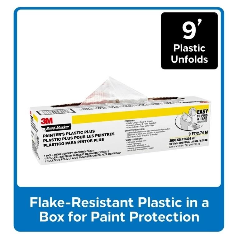 C2434  3M Painter's Plastic Film, 9' x 400