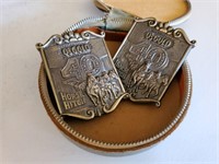 O's Gold 40 Horse Hitch belt buckles (2)