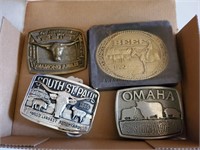 Stockyard, livestock belt buckles (4)