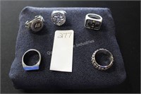 5 asst men’s rings (display)