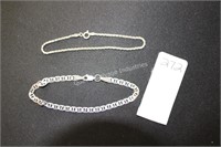 2 sterling silver bracelets (display)