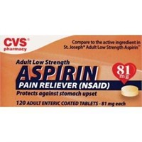 CVS Health Low Strength Aspirin 81 MG Enteric Coat