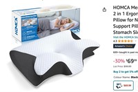 HOMCA Memory Foam Cervical Pillow, 2 in 1
