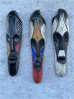 3 Mini African Tribal Masks