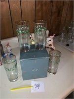 4 LENOX XMAS GLASSES