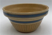 Blue and White Banded Crock Bowl