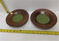 walnut offering plates