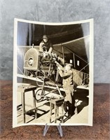 WWI WW1 Installing Airplane Engine Photo