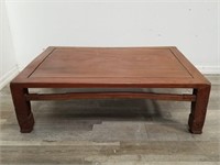 Vintage carved wood Asian tea table