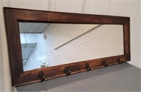 Mirror with hooks 36"14"