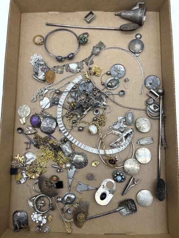 Unmarked Necklaces, Ring, Earrings, Bracelet, and