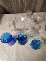 Vintage Glass Lot, Blue Glass