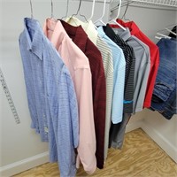 (8) Mens Lg Polo & Dress Shirts