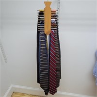 Cedar Tie Rack w/ 15 Ties