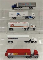5x- Winross Trucks w/Dry Goods Trailers