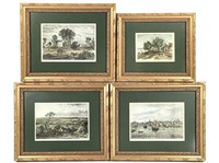 4 Framed British Engravings After Early Views