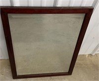 Framed beveled mirror approx 20”x26”