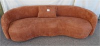 Orange Modern Luxury Boucle Fabric Sofa 90x40x30