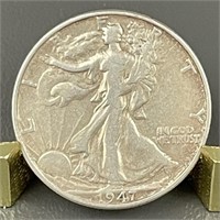 1947 Walking Liberty Silver (90%) Half Dollar