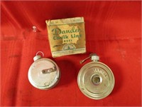 (2) vintage chalk lines and box