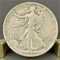 1941-D Walking Liberty Silver (90%) Half Dollar