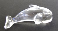 Hadeland Norway Crystal Glass Whale 3.5"