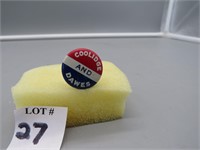 Coolidge and Dawes Campaign pin back Button