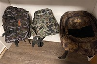 Three hunting bags/backpacks