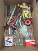 Box of assorted tools