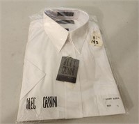 New Short sleeve white dress shirt men's size 15