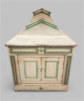 19th CENTURY PAINTED PINE CABINET