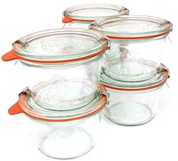 Weck 741 - 0.25 Liter Mold Jars with Lids - 5