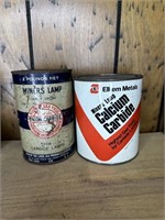 2 Calcium Carbide Miners Lamps w/ Tins