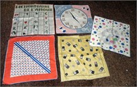 (5) Mid Century Whimsical Ladies Handkerchiefs