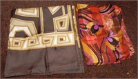 (2) Vintage Ladies Silk Scarves, One Made in Italy