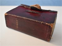 Leather Covered 1850 Pocket Bible