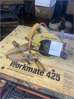wood clamp and power saw