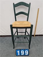 Tall Wicker Seat Chair